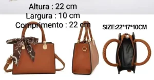 Bolsa pequena acompanha lenço