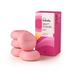 Sabonete em barra puro vegetal todo dia acerola e hibisco