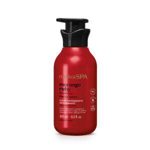 Loção antioxidante desodorante corporal morango rubi 400 ml